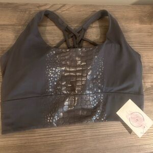 NWT LG Boutique Grey Sports Bra